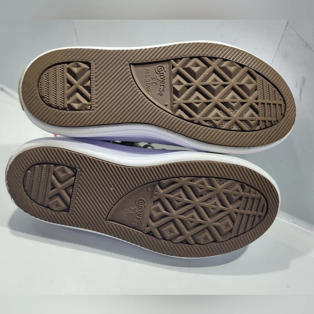 CONVERSE LITTLE GIRLS CHUCK TAYLOR ALL STAR MOVE SPARKLE PLATFORM HI TOP SHOE 3 - Picture 12 of 15